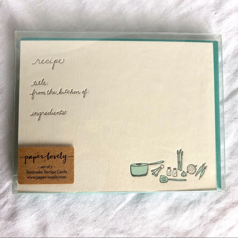 Paperlovely Keepstake Recipe Cards